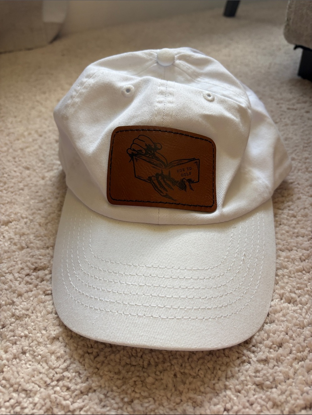 White golf dad hat how to golf